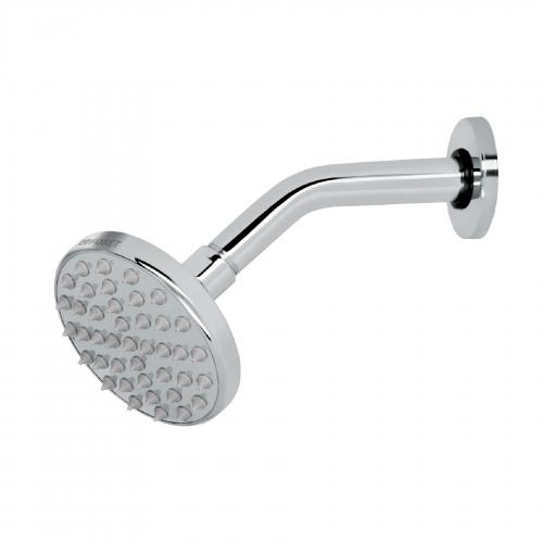REGADERA CROMO 4 Plg. PLATO REDONDO CON BRAZO FOSET ELEMENT