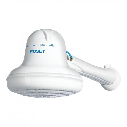 REGADERA ELECTRICA 4 TEMPERATURAS 16.5CM BLANCA FOSET