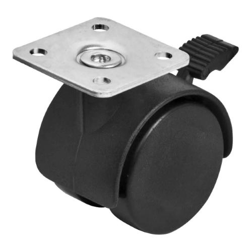 RODAJA TIPO YOYO DE 50 MM CON PLACA CON FRENO FIERO