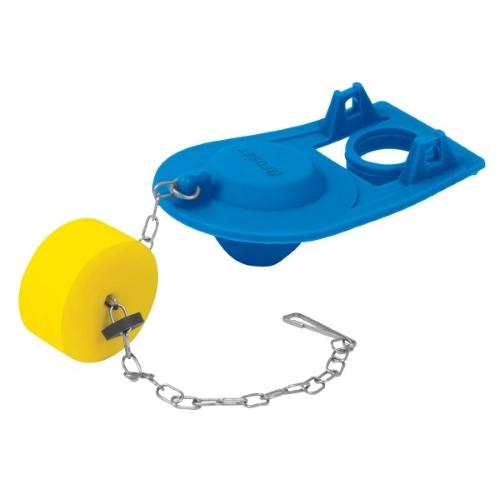 SAPO 2 Plg. PARA WC SILICONA ROJA CADENA INOXIDABLE FOSET