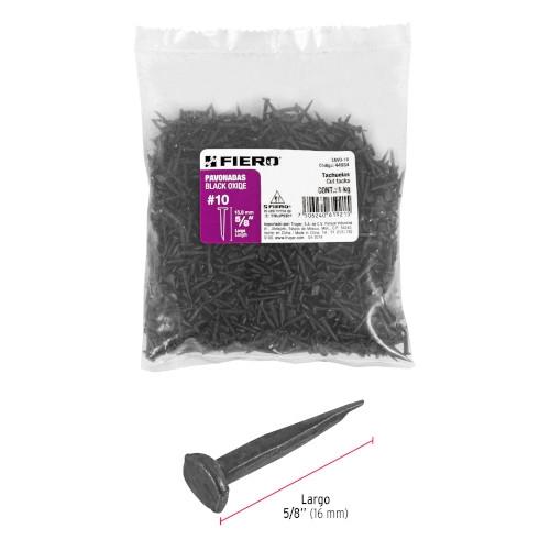 BOLSA CON 1 KG DE TACHUELAS PAVONADAS NO. 10 FIERO
