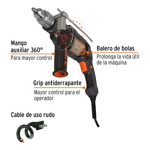 TALADRO 1/2" INDUSTRIAL 650W TRUPER 3