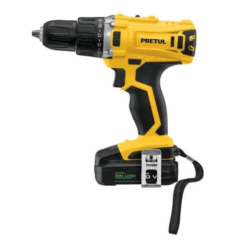 TALADRO INALAMBRICO 1/2" 20V PRETUL