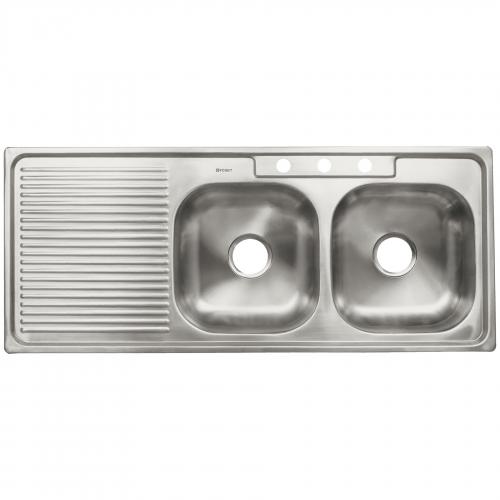 TARJA DE EMPOTRAR 120X50CM DOBLE TINA DERECHA FOSET BASIC