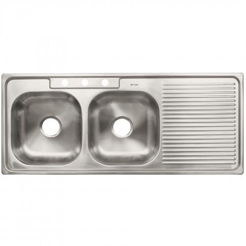 TARJA DE EMPOTRAR 120X50CM DOBLE TINA IZQUIERDA FOSET BASIC