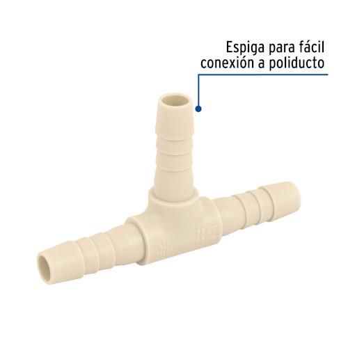 TEE INSERCION 3/8 Plg. DE POLIPROPILENO FOSET