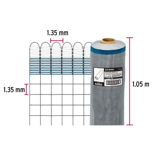 ROLLO DE 30 M X 1.05 M DE MALLA MOSQUITERA PLASTICA GRIS