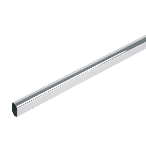 TUBO OVALADO PARA CLOSET 3.0 M ACERO CROMADO HERMEX