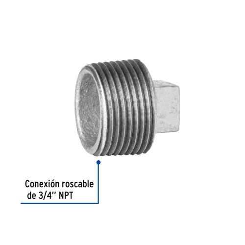 TAPON MACHO 3/4 Plg. DE ACERO GALVANIZADO FOSET
