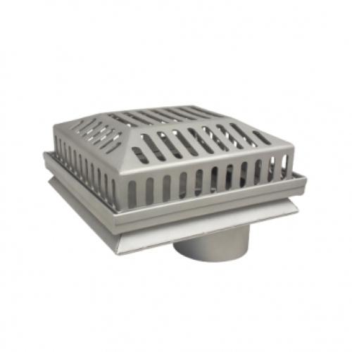 COLADERA PARA TECHO 25 CM EN ACERO INOXI