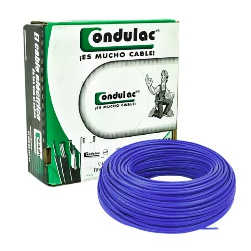 CAJA DE CABLE  THW C-12 AZUL CONDULAC