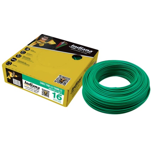 CAJA DE CABLE  THW C-16 VERDE INDIANA