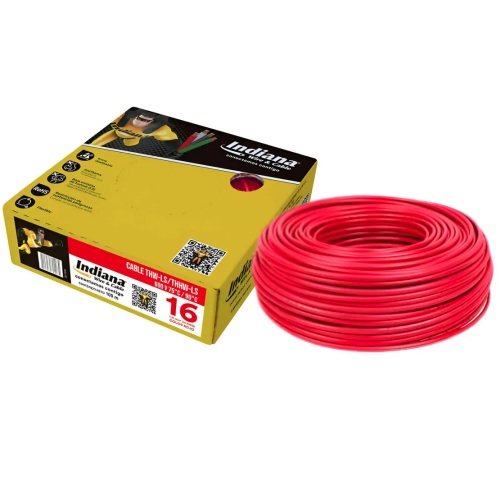 CAJA DE CABLE THW C-16 ROJO INDIANA