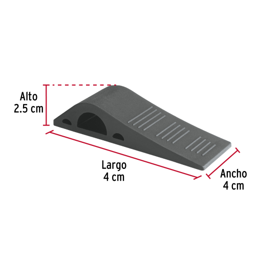 CUÑA TOPE DE CAUCHO SINTETICO PARA PUERTA DE 12 CM HERMEX