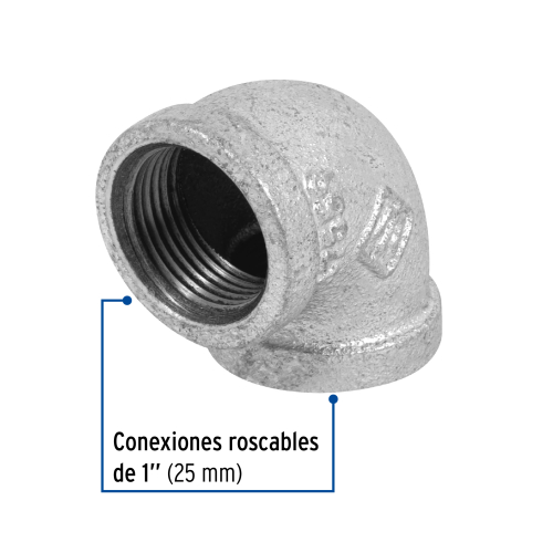 CODO 90° ACERO GALVANIZADO DE 1 Plg. FOSET