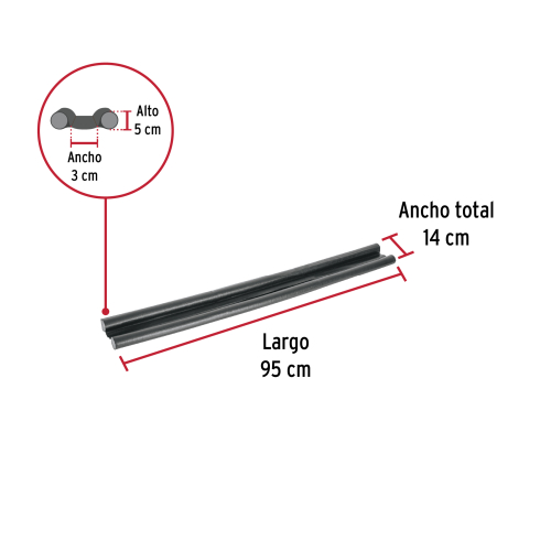 GUARDAPOLVO CON FUNDA 95 CM NEGRO HERMEX