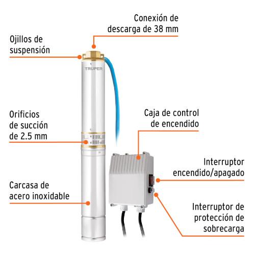 BOMBA TIPO BALA P/AGUA LIMPIA 1 HP TRUPE