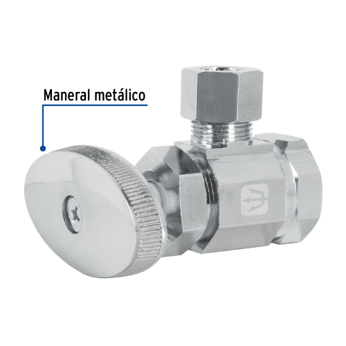LLAVE ANGULAR 1/2 X 3/8 Plg. MULTIVUELTA BARRILITO FOSET