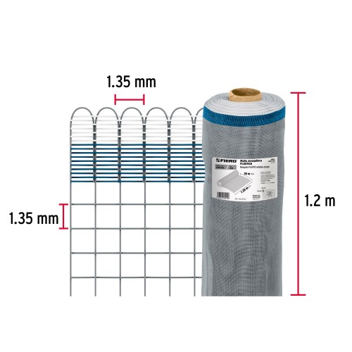 ROLLO DE 30 M X 1.2 M DE MALLA MOSQUITERA PLASTICA GRIS