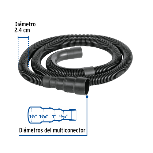 MANGUERA CON MULTICONECTOR DESAGüE LAVADORA 1.5 M FOSET