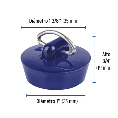 TAPON DE PVC PARA LAVABO 26 A 35 MM FOSET