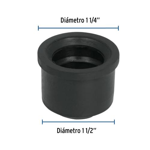 ADAPTADOR DE HULE CHUPON 1-1/2 Plg. X 1-1/4 Plg. FOSET