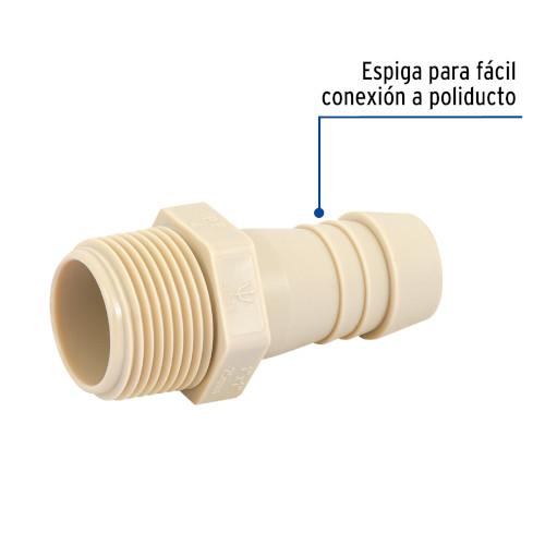 ADAPTADOR INSERCION ROSCA EXTERIOR DE 1 Plg. X 1 Plg. FOSET