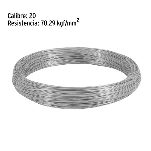 ALAMBRE GALVANIZADO CALIBRE 20 ROLLO 1 KG FIERO