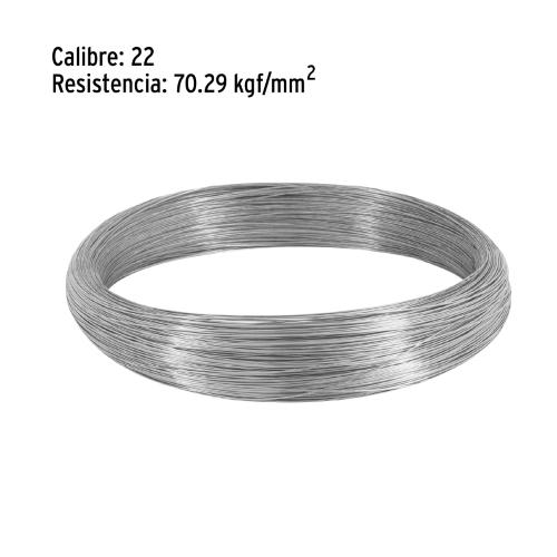 ALAMBRE GALVANIZADO CALIBRE 22 ROLLO 1 KG FIERO