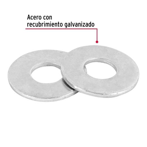 BOLSA DE 1 KILO ARANDELAS PLANAS GALVANIZADAS 3/8 Plg. FIERO