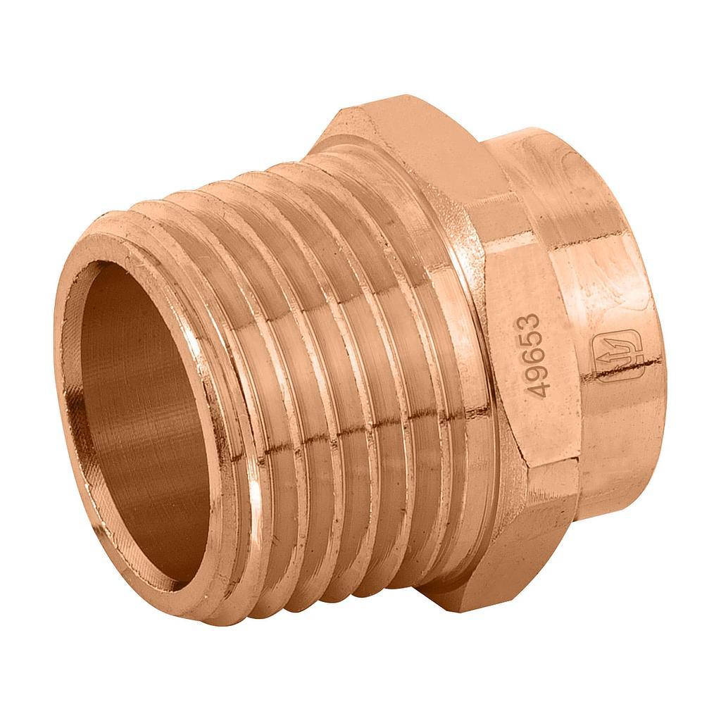 CONECTOR DE COBRE ROSCA EXTERIOR 1/2 Plg. FOSET