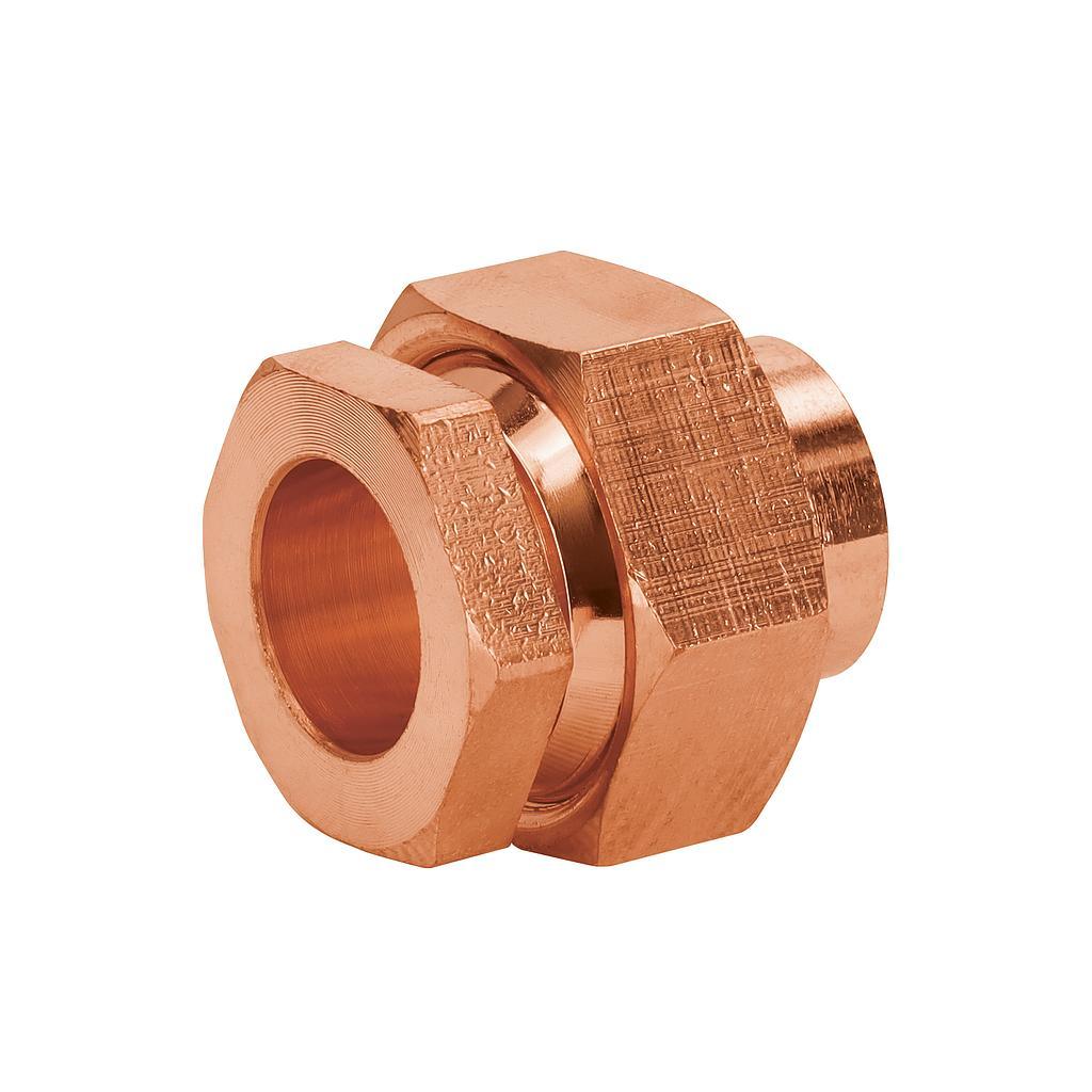 TUERCA UNION DE LATON COBRIZADO 1/2 Plg. FOSET