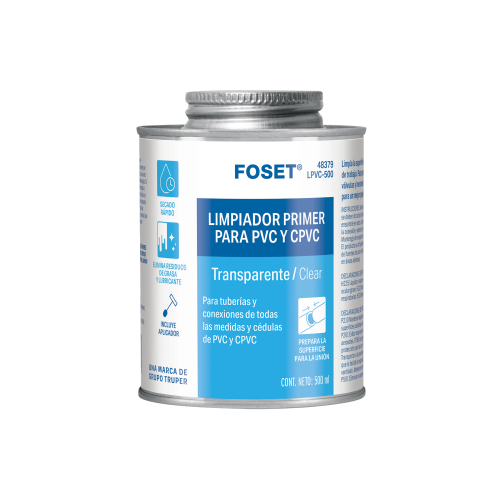 LIMPIADOR PARA PVC Y CPVC LATA 500ML FOSET