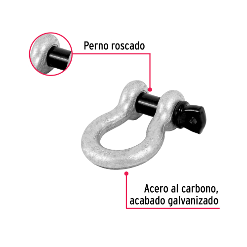 GRILLETE DE ACERO FORJADO 1/2 Plg. FIERO