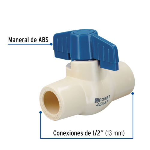 VALVULA ESFERA DE CPVC 1/2 FOSET (10)