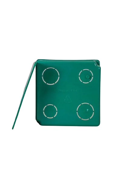 CAJA REGISTRO ELECTRICO VERDE C/TAPA 4"x4" (3/4") FLEXA MAX