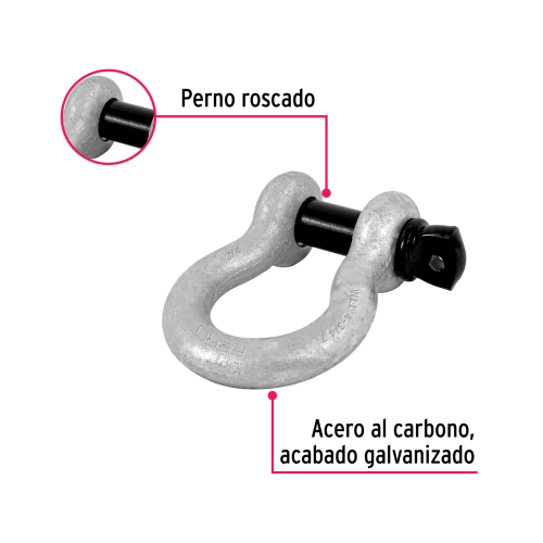 GRILLETE DE ACERO FORJADO 3/4 Plg. FIERO