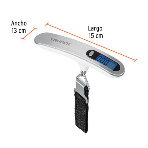 BASCULA ELECTRONICA PARA EQUIPAJE 50KG, TRUPER