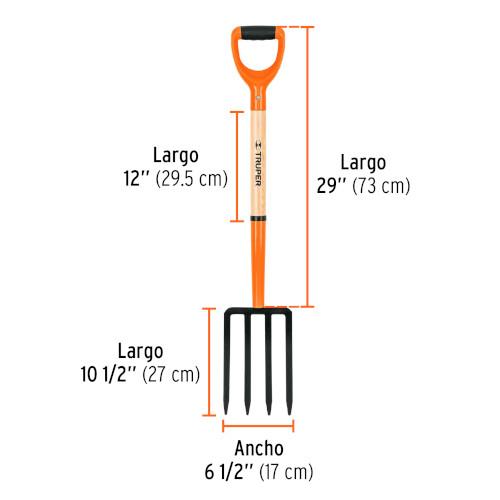 BIELDO P/JARDIN TRUPER PUÑO POLIPROPILEN