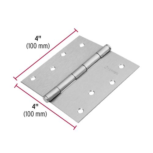 BISAGRA CUADRADA 4 Plg. SATINADO CABEZA PLANA BASIC