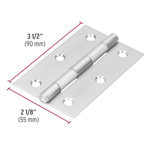 BISAGRA RECTANGULAR 3-1/2 Plg. ACERO INOXIDABLEIDABLE HERMEX