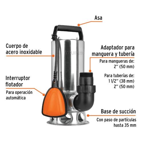 BOMBA SUMER P/AGUA SUCIA 11/2HP USO RUD