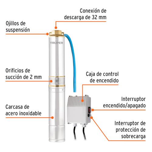 BOMBA SUMERGIBL P/POZO TIPO BALA 1/2HPAL
