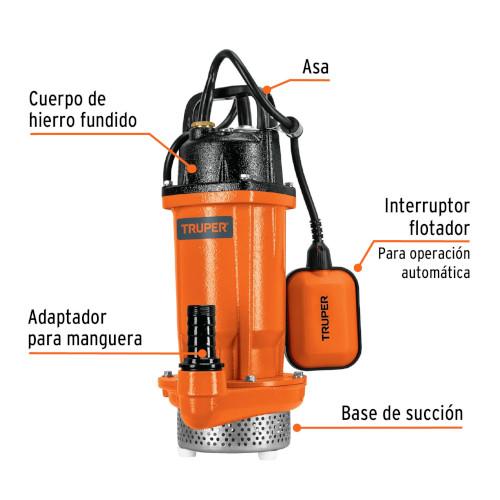 BOMBA SUMERGIBLE 1/2HP CUERPO DE HIERRO