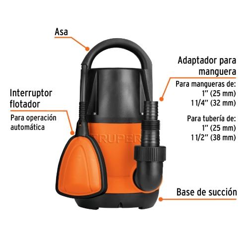 BOMBA SUMERGIBLE AGUA LIMPIA 3/4HP 120V