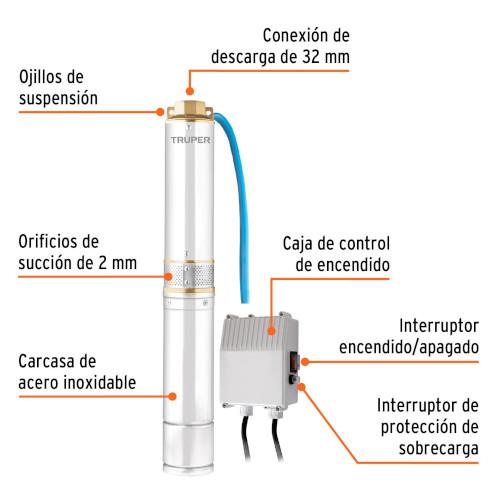 BOMBA SUMERGIBLE P/POZO TIPO BALA3/4HPAL