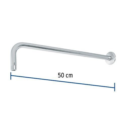 BRAZO RECTO 50 CM CON CHAPETON PARA REGADERA CROMO FOSET