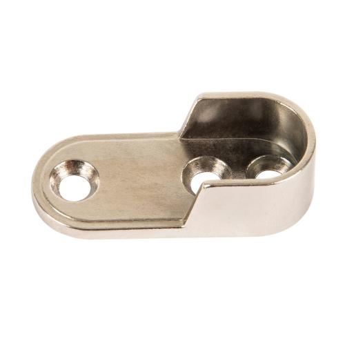 BRIDA NIQUELADA PARA TUBO OVALADO DE CLOSET HERMEX