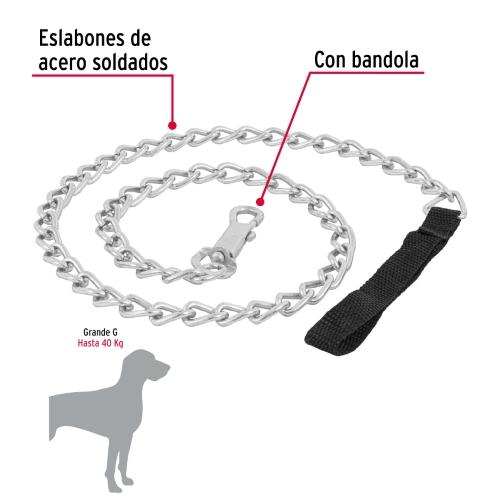 CADENA DE PASEO PARA PERRO DE 1.2 M X 4.5 MM FIERO