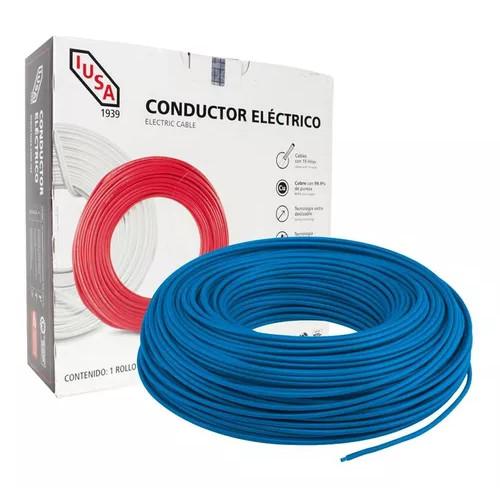CAJA DE CABLE THW C-8 AZUL IUSA